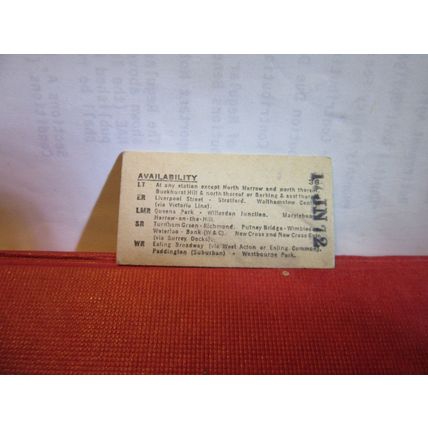 EUSTON, CHILD TICKET, LONDON TRANSPORT c.1971 =