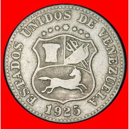 Ⰶ GERMANY, USA 1896-1938:VENEZUELA★5 CENTIMOS 1925 UNCOMMON★LOW START★NO RESERVE