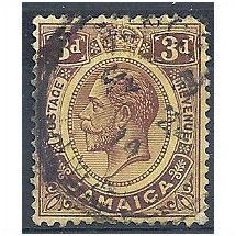 Jamaica 1912 SG62 3d Purple/Yellow Fine Used .
