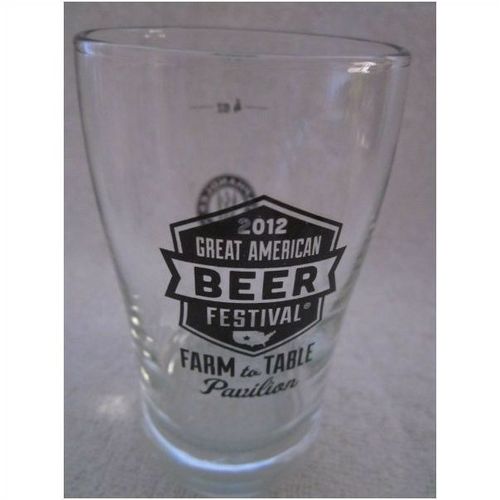 2012 Great American Beer Festival Farm to Table Pavilion Tasting Glass