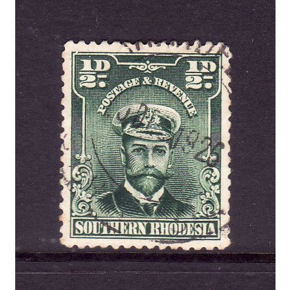 SOUTHERN RHODESIA 1924 SG 1 1/2d BLUE GREEN FINE USED#3