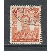 SouthernRhodesia.SG43 4d King George VI (Red-Orange).Fine Used.May2015