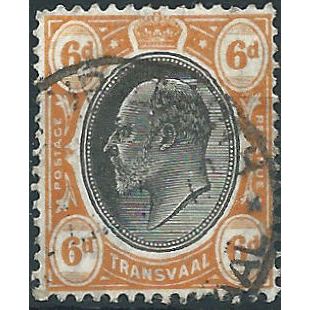 Transvaal 1905 SG266 6d Black & Orange Fine Used .. ..
