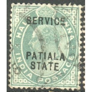 India 1902 (Patiala State) - SG 121 - KEV11 ½a green - used