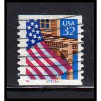 Used 2915Av 32c U.S. Flag Over Porch Fine CNS 22222A 10x10 V/UL PA6871