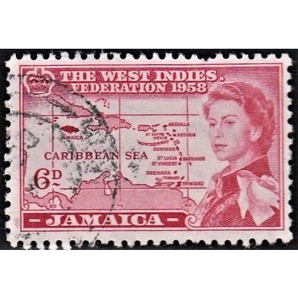 JAMAICA, 1958 6d West Indies Confederation, SG 177 (Scott #177), used