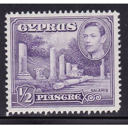 CYPRUS 1938-51 GEORGE VI 1/2pi VIOLET MINT LIGHTLY HINGED SG152a