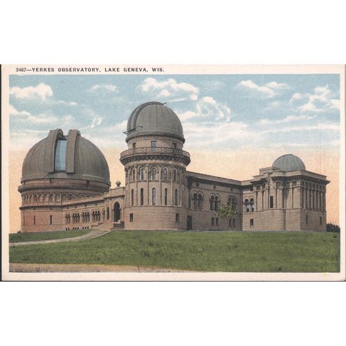 Vintage USA Postcard - Yerkes Observatory, Lake Geneva, Wisconsin