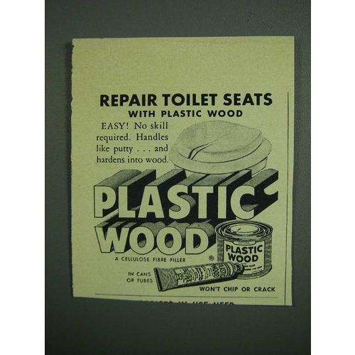 1950 Plastic Wood Ad - Repair Toilet Seats