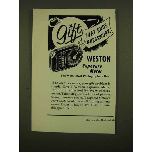 1955 Weston Exposure Meter Ad - That Ends Guesswork