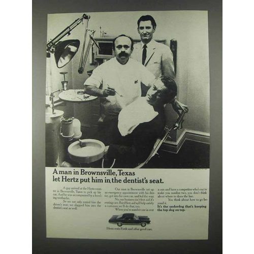 1967 Hertz Rent-A-Car Ad - Put Him in Dentist's Seat
