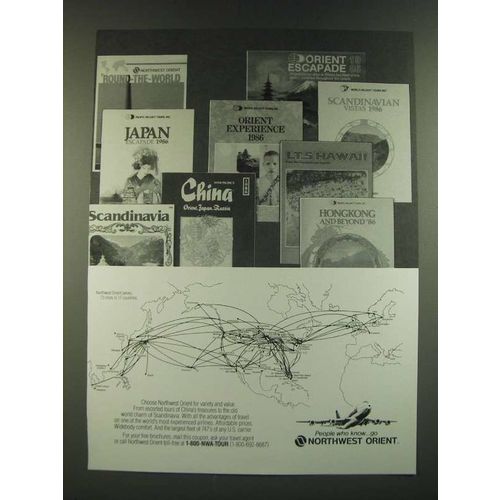 1986 Northwest Orient Airline Ad - People Who Know Go