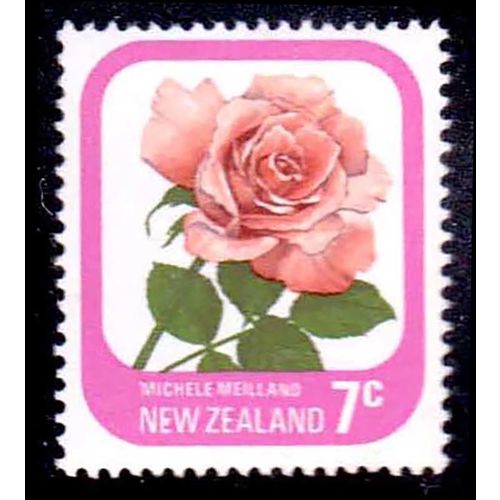 New Zealand 1975 Rose 7c Mint Never Hinged Stamp
