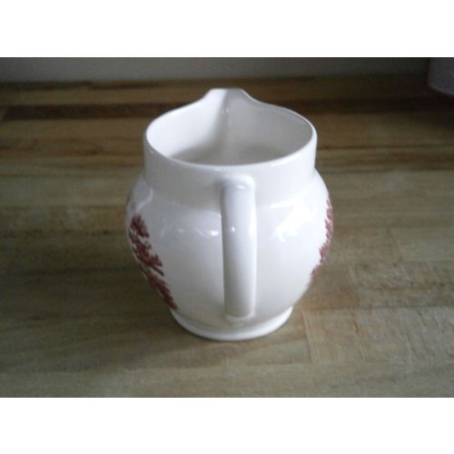 Sylvac Red And White Country Scene Milk Jug