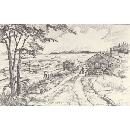 Seller Stonington Maine USA Postcard unused VGC