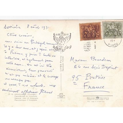 Amarante Portugal Postcard posted 1971 VGC