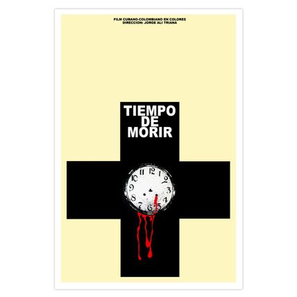 Cuban decor Wall Design movie Poster for"TIME to Die"Film Noir.Colombia.