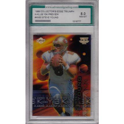 STEVE Y0UNG 1999 K-KLUB YEK PREVIEW PROMO ADVANCED GRADED 8.0 NM-MT SF 49ERS