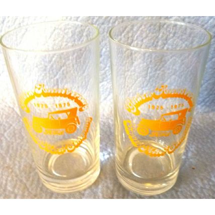 SET OF 2 RARE SMITH MOTOR COMPANY GOLDEN ANNIVERSARY 1925 - 1975 GLASSES