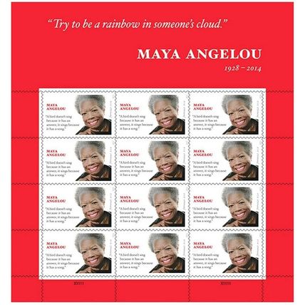 Maya Angelou Sheet of 12 Current Rate Postage Stamps Scott 4979