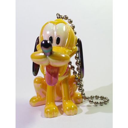 Disney Baby Pluto (Yellow) Iridescent Jointed Figure Charm Keychain Japan Import