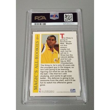 1992 Hoops Magic's All-Rookie Team Shaquille O'Neal #1 PSA 9 MINT, 64393471