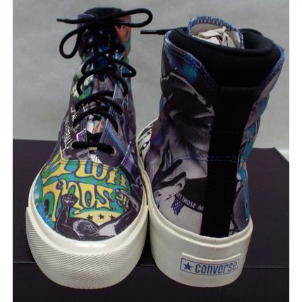 New Mens 8 Converse Skid Grip Hi Egret Graffiti Shoes MSRP $110 170681C