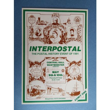 Interpostal 1989 Central Hall Westminster Postcard #2