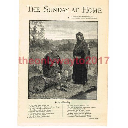In the Gloaming, Victorian Illustrated Poetry, Book Illustration, 1885