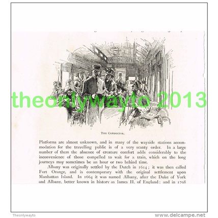 CONDUCTOR OF THE TRAIN, USA, BOOK ILLUSTRATION (PRINT) 1891