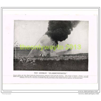 GERMAN 'FLAMMENWERFER', PHOTO BOOK ILLUSTRATION c1914
