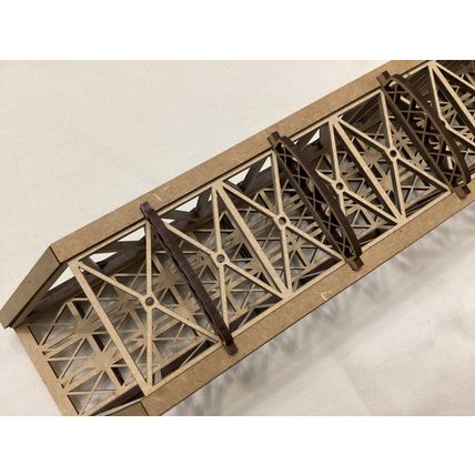 Single Track OO/OH Gauge Model Railway Box Girder Bridge 400mm Highly Detailed