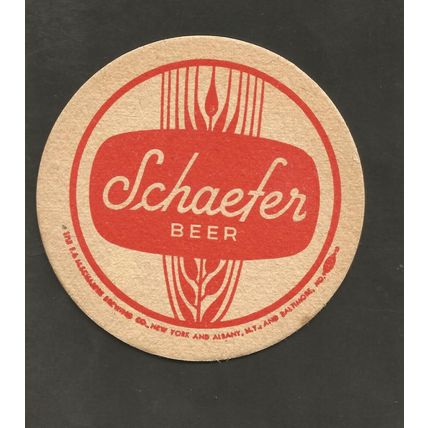 1 x Beermat Coaster USA Schaefer Brewing Co New York worlds Fair 1964/5