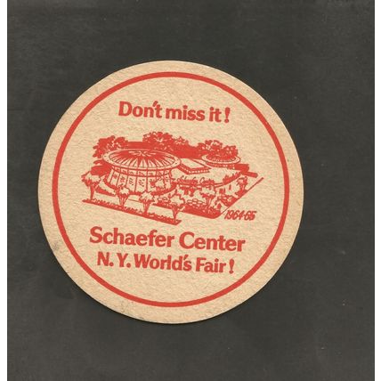 1 x Beermat Coaster USA Schaefer Brewing Co New York worlds Fair 1964/5