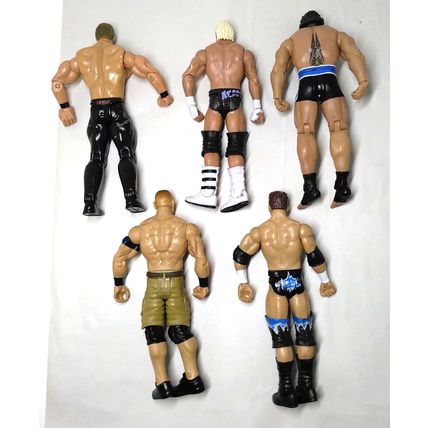 Lot of 5 WWE Wrestlers/Action Figures. Jerico, Cena, Ryder, Dolph, Rusev