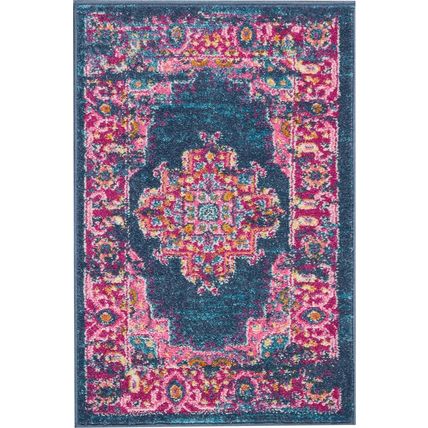 2' X 3' Blue Power Loom Area Rug