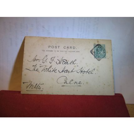 OYSTER BARRELS, MR. PICKWICK, CHARLES DICKENS used postcard 1903 pm literary=