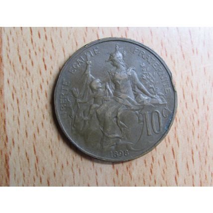 France Republic 1899 10 Centimes Coin