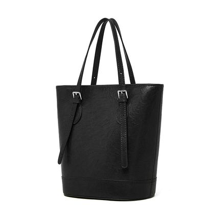 Genuine Leather Women Handbags Tote Purse Shoulder Bag Black