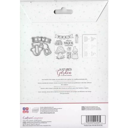 Crafter's Companion. Gnome Child Stamp & Die Set. Die Cutting Cardmaking Crafts