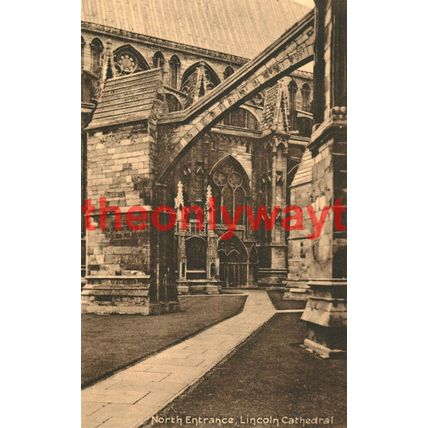 Lincoln Cathedral, North Entrance, Lincs, Postcard
