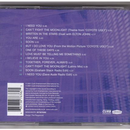 LeAnn Rimes : I Need You. (2001) CD Album