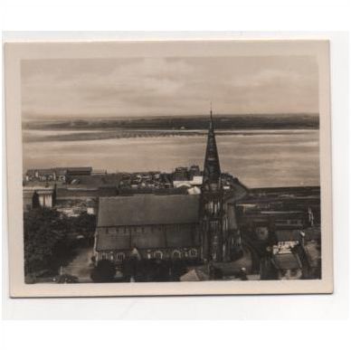 Caernarvon Wales.Vintage RP snapshot of Christ Church, Menai Straits, & Anglesea