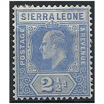 Sierra Leone 1910 SG103 2 1/2d Blue Mounted Mint ..