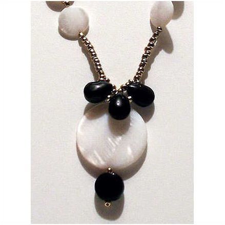 Necklace #mopo mother of pearl beads 19.5 inch ladies fashion costume jewelry