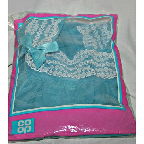 Vintage 1960 Turquoise Nylon Nightdress Size 10 12 New in Packet