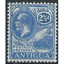 Antigua 1921 SG71 2 1/2d Bright Blue Mounted Mint ... .