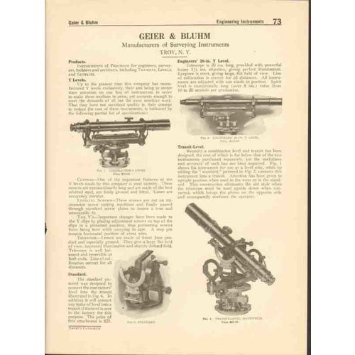 geier bluhm inc 1916 precision surveying instruments vintage catalog