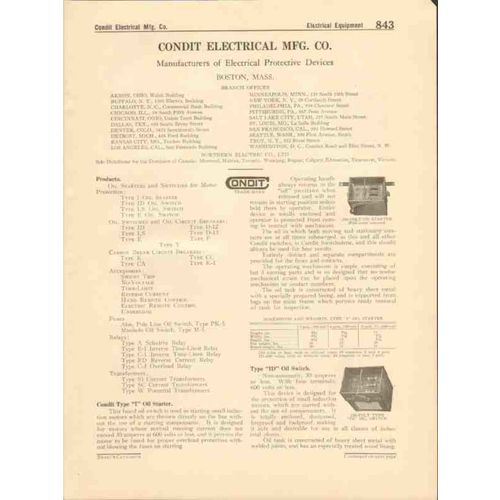 condit electrical mfg company 1916 protective devices vintage catalog