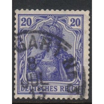 GERMANY 1902 GERMANIA DEUTCHES 20pf USED SG86d #1